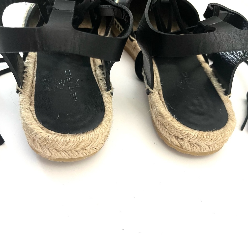 ETRO | Floral Bird Embroidered Black Lace- Up Tassel | Espadrilles - Picture 6 of 13